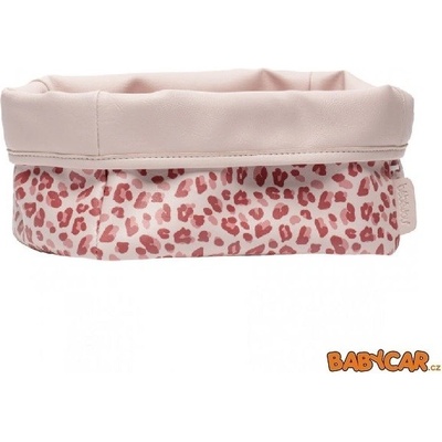 Bébé-Jou textilní košík na kojenecké potřeby Leopard Pink