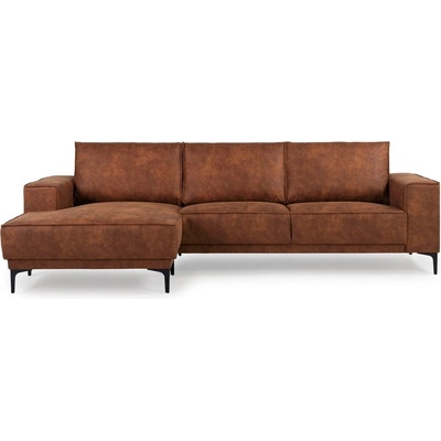 Scandic Кафяв ъглов диван от изкуствена кожа (ляв ъгъл) Copenhagen - Scandic (14499SN PRESTON 24)