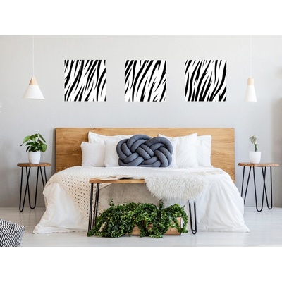 Nalepte.cz Štvorce motív tiger nálepky na stenu 3 ks každý 90 x 90 cm