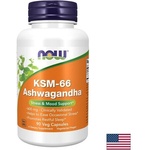 NOW Ашваганда KSM-66 - Психическа устойчивост, фокус и енергия, 600 mg, 90 капсули (04633 NOW)