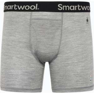 Smartwool Мъжки термо боксерки Smartwool Merino Boxer Brief light grey heather