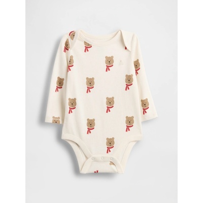 GAP Baby body Brannan Bear s potlačou Biela