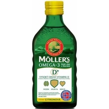Möller's Omega 3 rybí olej + vitamín D citrónová príchuť 250 ml