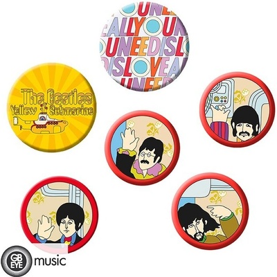 Odznaky set The Beatles - Yellow Submarine