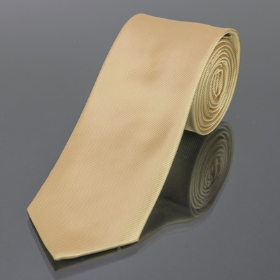 AMJ kravata pánská jednobarevná KU0047 zlatá