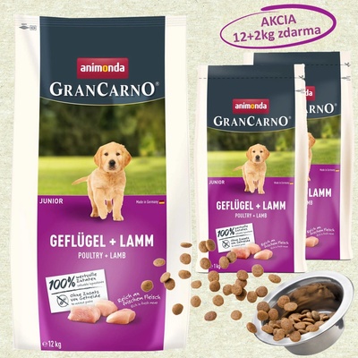 Animonda GranCarno Junior drůbež a jehněčí maso 12 kg