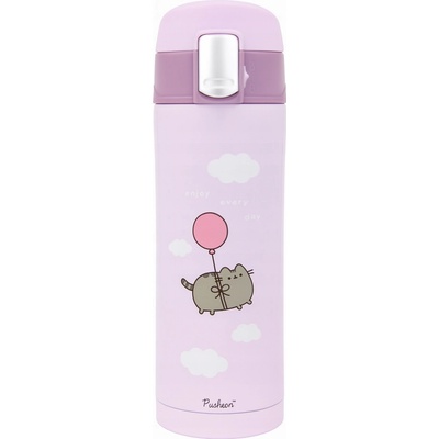 Pusheen termohrnek MPM 350 ml pastelově fialový