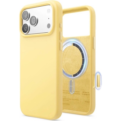 elago Силиконов (TPU) калъф с MagSafe за iPhone 17 Pro Max - Elago Magnetic Soft Silicone Case (жълт) (ES17MSSC69PRO-YE)