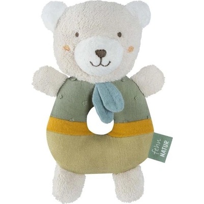 BABY FEHN Soft Ring Rattle Bear hrkálka