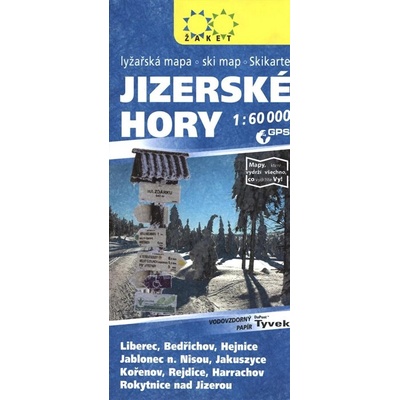 Jizerské hory lyžařská mapa 1:60 000