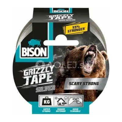 Bison Grizzly Tape Extrémne silná lepiaca páska 10 m strieborná