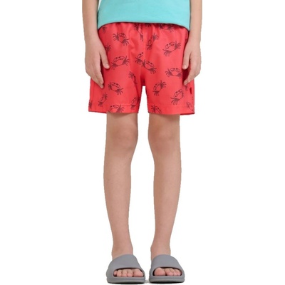 4F Junior-Board Shorts M121-63A-Coral Allover Červená 2025