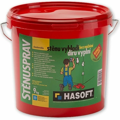 Hmota pro vyrovnání stěn HASOFT Stěnusprav – 9 kg