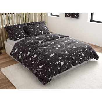 Textilomanie Obliečky z mikrovlákna NOČNÁ OBLOHA sivé 70x90 140x200