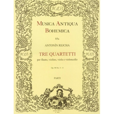 Tre quartetti per flauto violino viola e violoncello op. 98 č