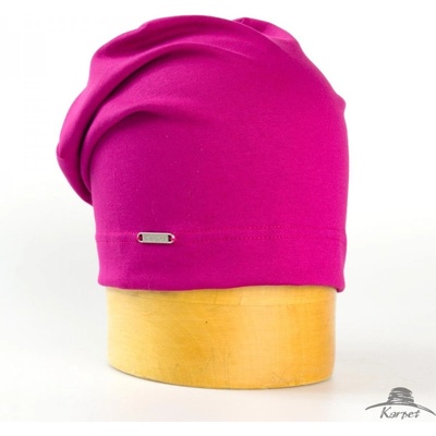 Dámská spadnutá úpletová čepice cyklámen