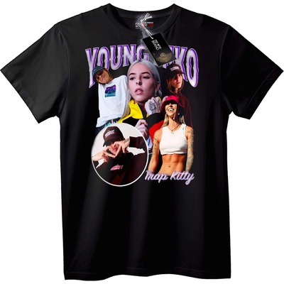 NOONEBRAND Тениска Young Kiko Trap Котка - 2XL, White