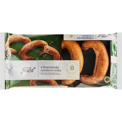 Tesco Finest Bratislavské orechové rožky 4 ks 200 g
