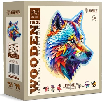 Wooden City - Puzzle Classy Wolf wooden - 250 piese