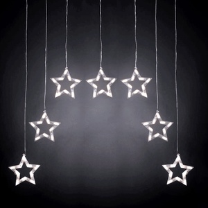 Aigostar - LED външна коледна гирлянда 70xLED/230V 1, 2x1m IP44 студено бяло звезди (AI2133)