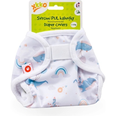 XKKO Svrchní PUL kalhotky Newborn Sky Whale