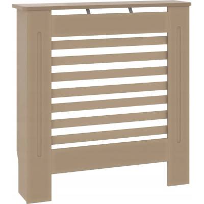 Kryt na radiátor s MDF policí, 78 x 19 x 81,5 cm, s vertikálními lamelami