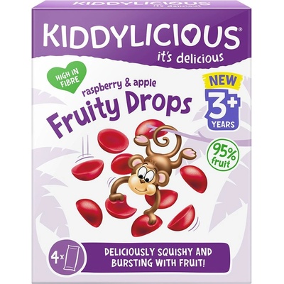 KIDDYLICIOUS Želé cukríky ovocné jablko a malina 64 g