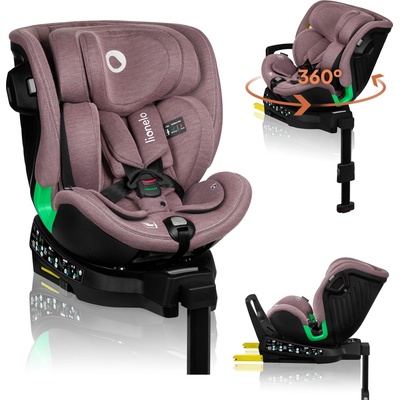 Lionelo HARMONY I-SIZE 2024 PINK MAUVE BAMBOO