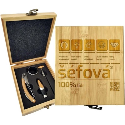 Sablio Dárková sada na víno Šéfová: 147×168×49 mm