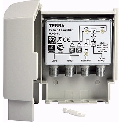 Zosilňovač Terra FM-VHFIII+2xUHF 105dB 2999