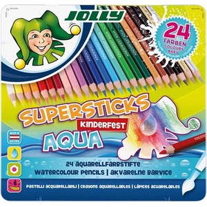 Jolly Superstick Kinderfest Aqua Комплект моливи с 24 цвята 3001-0002 (3001-0002)