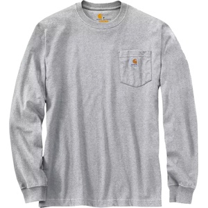 Carhartt WIP Мъжка блуза с дълъг ръкав Carhartt Dearborn Loose L/S T-Shirt Longsleeve - Heather Gray - размер XL (217-0353-0314)