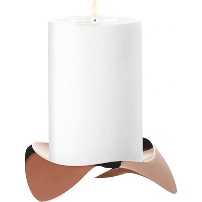 Svietnik na stĺpovú sviečku PAPILIO UNO 12 cm, medená, kov, Stelton