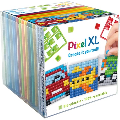 Pixelhobby Комплект от 3 мозайки с пиксели XL, Pixelhobby, Куб - Превозни средства (24221)