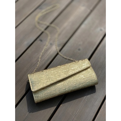 Pinky Club Spoločenská kabelka v zlatej farbe s matno-lesklou štruktúrou