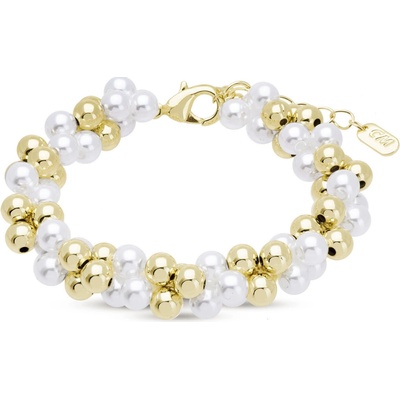 Biju PARIS 2998 Korálkový náramek s perlami a zlatými kuličkami 2002998