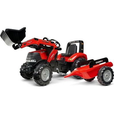 FALK Pouzdro na traktor FALK pro pedály s lopatou a přívěsem červený