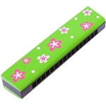 Bigjigs Toys Bigjigs- Зелена дървена хармоника (BJ191_2)