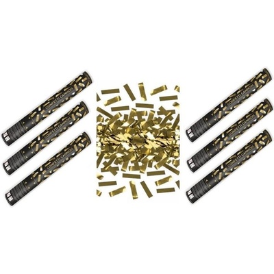 Konfety 40cm ZLATÉ METALICKÉ 6 ks PARTYKONF – Zboží Dáma