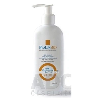 Hyalurmed ochranný opaľovací krém s kyselinou hyalurónovou SPF30 200 ml