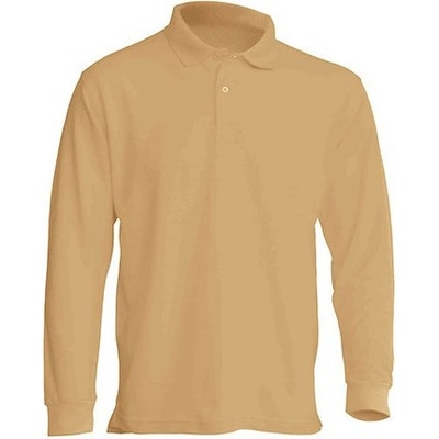 JHK pánská polokošile Polo Regular Man LS Pora 210 LS dlouhý rukáv písková