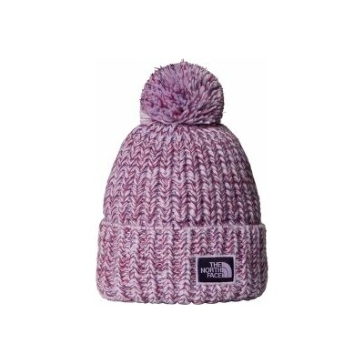 The North Face COZY CHUNKY CABIN beanie FH8 LITE LILAC/PEAK PURPLE/ETERNAL PURPLE/TNF RED fialová