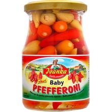 Ivanka Baby Pfefferoni Mix ostrých baby feferonek ve slaném nálevu 340 g