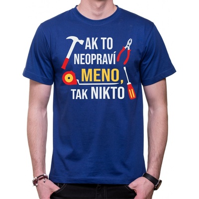 Fajntričko tričko Opravár vlastný text/meno kráľovská modrá