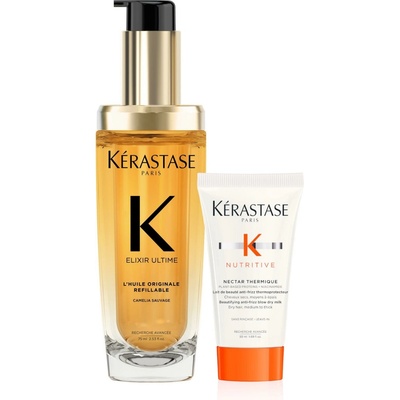Oleje pre všetky typy vlasov Kérastase Elixir Ultime L'Huile Originale Refillable - 75 ml + termoochrana 50 ml zadarmo