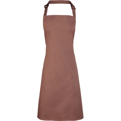 Premier PR150 Zástěra s laclem Colours hnědá mocha