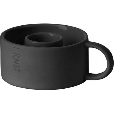 Svícen s ouškem Ljusstake Dark Grey Ernst