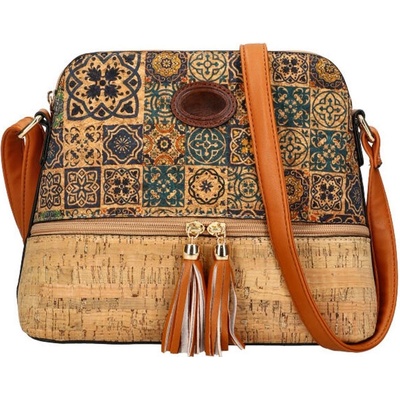 Crossbody dámská kabelka v korkovém designu T8297 typ 8