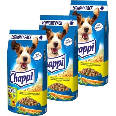 Chappi s drůbežím masem a zeleninou 3 x 9 kg