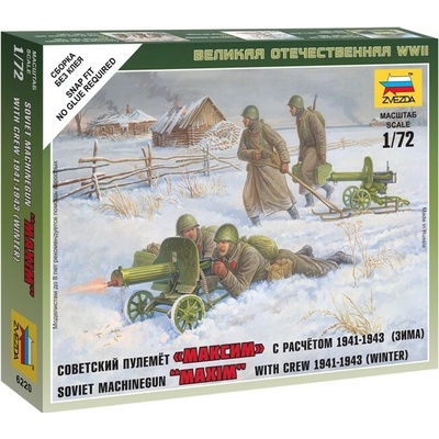 Zvezda Machinegun Maxim s obsluhou 1941-1943 1:72